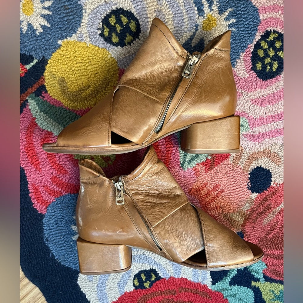 A.S.98 Open Toe Ankle Zip Booties - Picture 2 of 7
